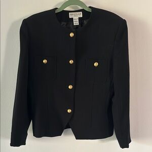 Black Women's Jacket with Gold Buttons